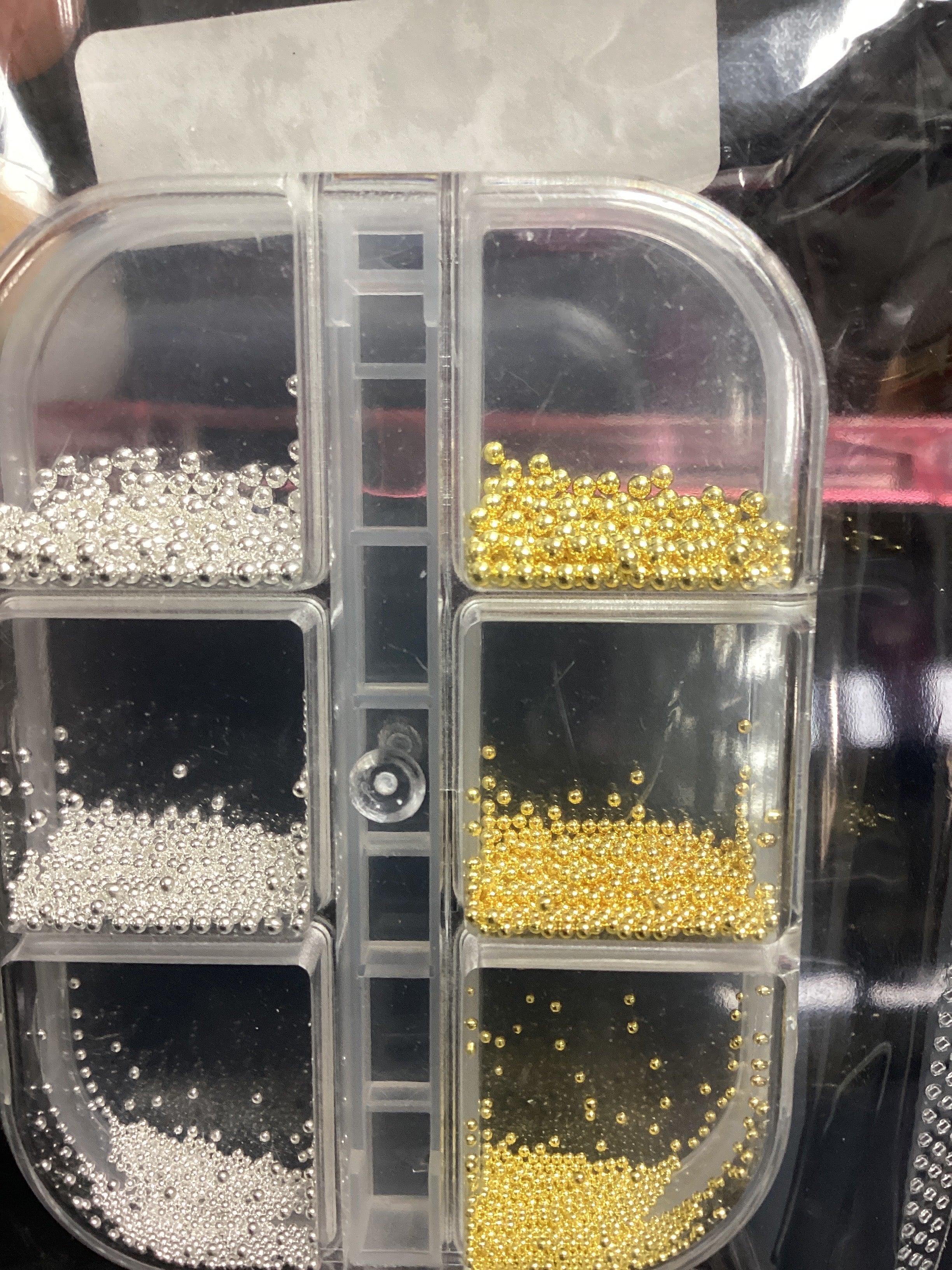Gold & silver caviar beads