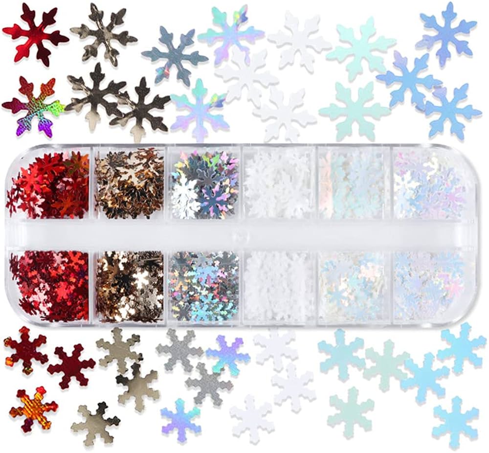 Snow flakes nail art