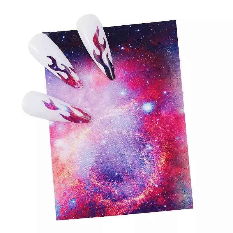 Flame/Fire Holographic nail sticker