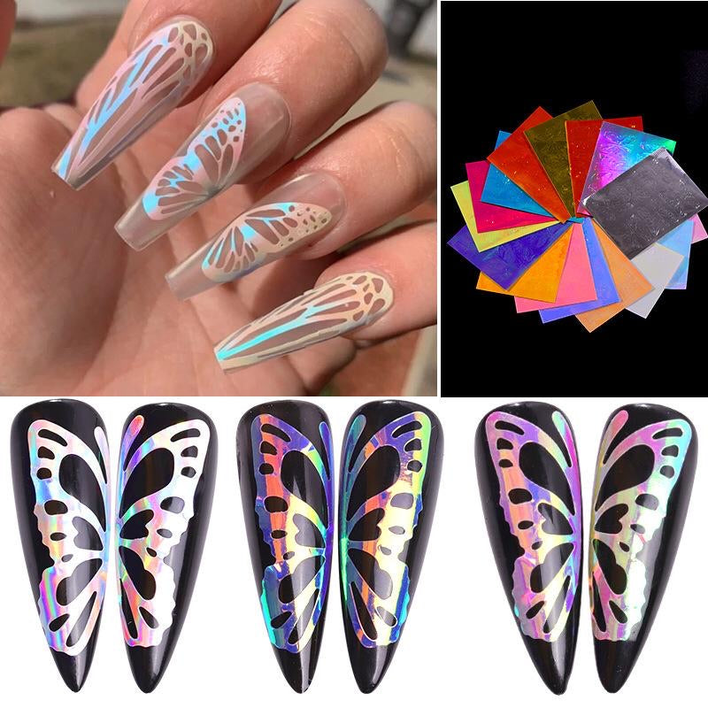 Aurora Butterfly Nail art Sticker